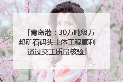 青岛港：30万吨级万邦矿石码头主体工程顺利通过交工质量核验