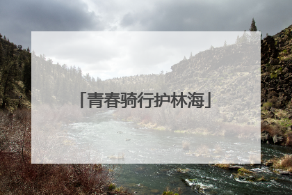 青春骑行护林海