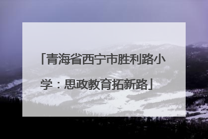 青海省西宁市胜利路小学：思政教育拓新路