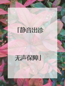 静音出诊 无声保障