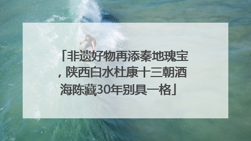 非遗好物再添秦地瑰宝，陕西白水杜康十三朝酒海陈藏30年别具一格