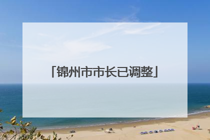锦州市市长已调整