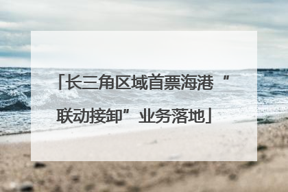 长三角区域首票海港“联动接卸”业务落地