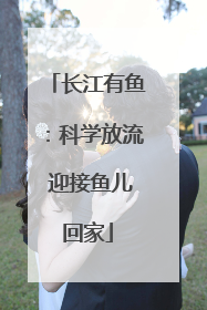 长江有鱼：科学放流 迎接鱼儿回家