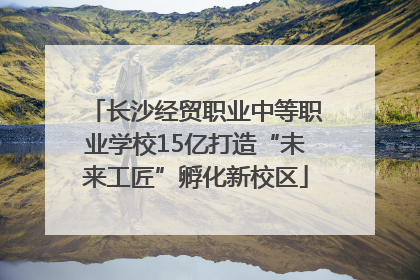 长沙经贸职业中等职业学校15亿打造“未来工匠”孵化新校区