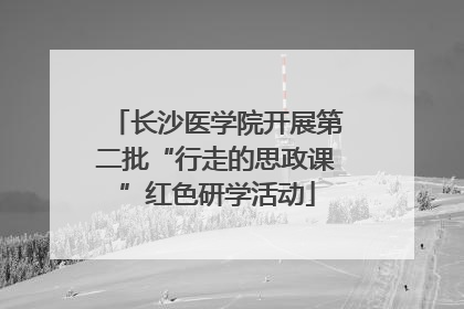 长沙医学院开展第二批“行走的思政课”红色研学活动