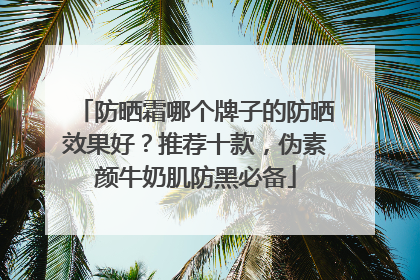 防晒霜哪个牌子的防晒效果好？推荐十款，伪素颜牛奶肌防黑必备