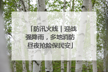防汛火线｜迎战强降雨，多地消防昼夜抢险保民安