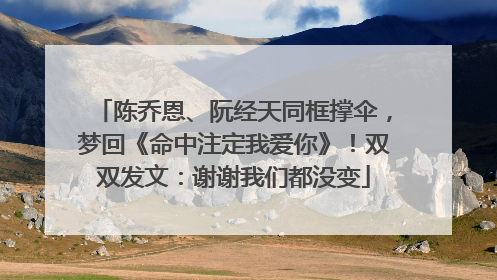 陈乔恩、阮经天同框撑伞，梦回《命中注定我爱你》！双双发文：谢谢我们都没变