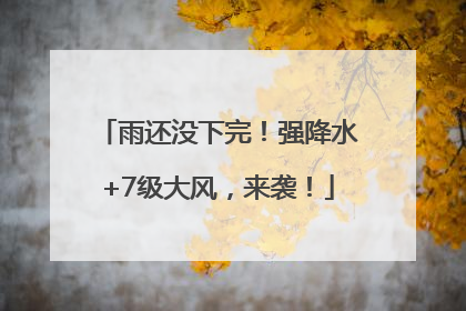 雨还没下完！强降水+7级大风，来袭！