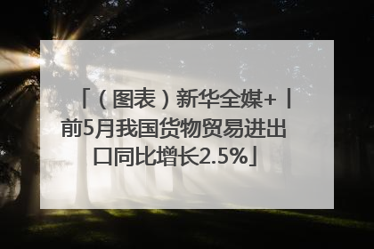 （图表）新华全媒+丨前5月我国货物贸易进出口同比增长2.5%