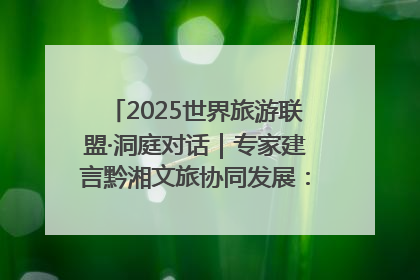 2025世界旅游联盟·洞庭对话｜专家建言黔湘文旅协同发展：聚焦产品稀缺性 深化区域经验共享