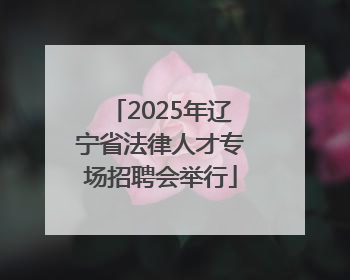 2025年辽宁省法律人才专场招聘会举行