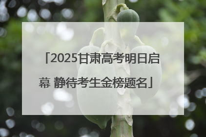 2025甘肃高考明日启幕 静待考生金榜题名