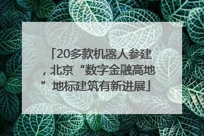 20多款机器人参建，北京“数字金融高地”地标建筑有新进展