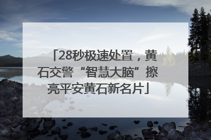 28秒极速处置，黄石交警“智慧大脑”擦亮平安黄石新名片