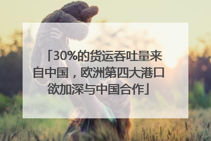 30%的货运吞吐量来自中国，欧洲第四大港口欲加深与中国合作