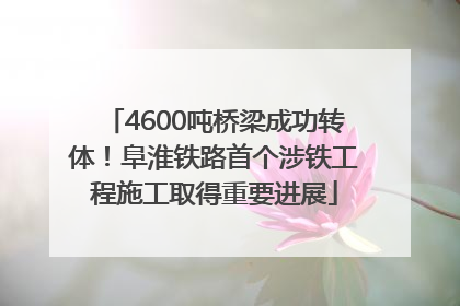 4600吨桥梁成功转体！阜淮铁路首个涉铁工程施工取得重要进展